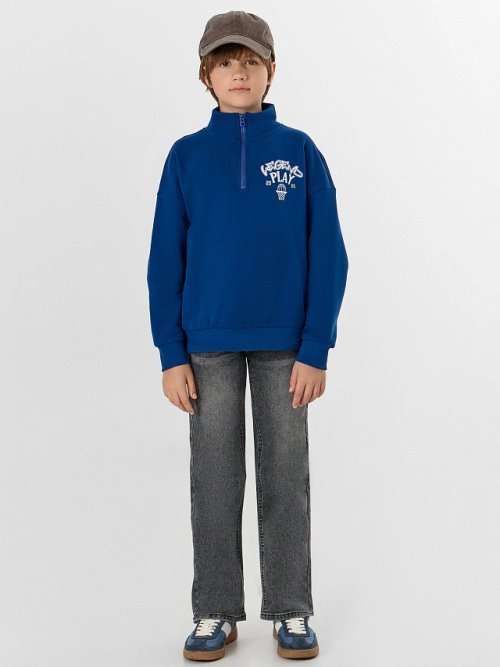 Толстовка для мальчиков синяя с принтом, фото 7 из 7