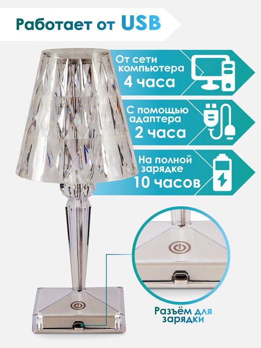 Лампа настольная светодиодная LT-02, фото 3 из 442