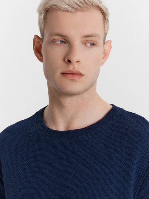 Комплект мужской синий: футболка и шорты, фото 6 из 8