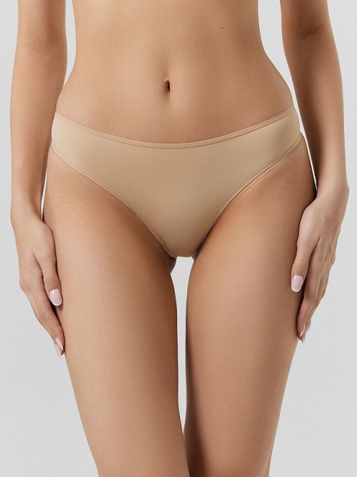 Трусы бразилиана женские бежевые, фото 2 из 24