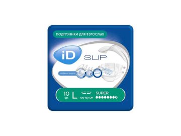 Подгузники для взрослых ID Slip медицинские, размер L, 10 шт