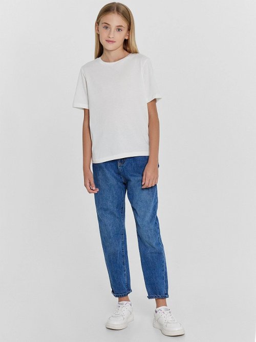 Футболка для девочек в белом цвете, фото 3 из 4