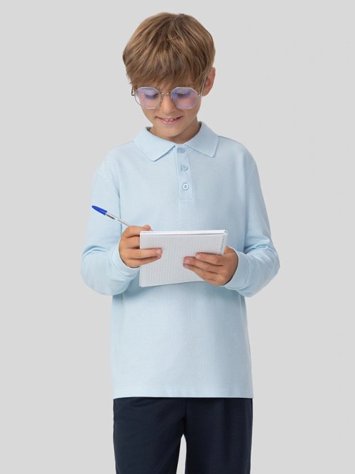Поло для мальчиков голубое, фото 8 из 8