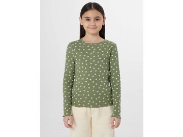 Джемпер для девочек зеленый с цветочным принтом Марк Формель