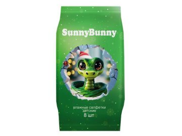 Салфетки влажные детские SUNNY BUNNY, 8 шт, арт. 19 Мила