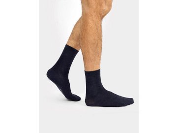 Носки мужские в синем цвете из шерсти с бамбуком