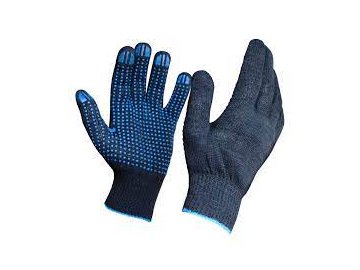 Перчатки х/б с ПВХ 10 кл 4-х нитка лайт черный (5 пар) в Минске Ома