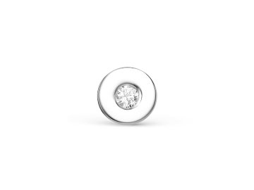 Подвеска шарм LUCKY DIAMOND, белое золото 585 проба, вставка бриллиант