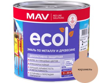 Эмаль ECOL по металлу и древесине (ПФ-115) карамель глянцевая  2,4л (2 кг)