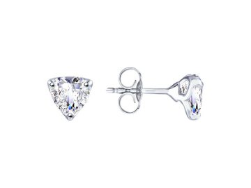 Серьги пусеты Diamant, серебро 925 проба, вставка фианит