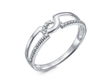 Кольцо декоративное RoseGrace, белое золото 585 проба, вставка бриллиант