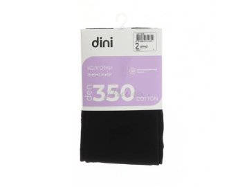 Колготки женские DINI Cotton 350, размер 2, тон черный, рисунок 000, арт. 1762В