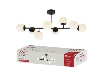 Люстра под лампу INhome AURORA LUNA-8G9-BL 8xG9 матовые плафоны, черный корпус