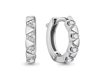 Серьги Конго Aquamarine, серебро 925 проба, вставка фианит