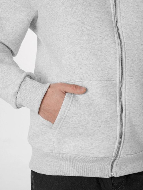 Жакет мужской серый на молнии с начесом, фото 5 из 7