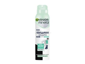 Дезодорант-антиперспирант спрей GARNIER Mineral Невидимый Свежесть Алоэ, 150 мл