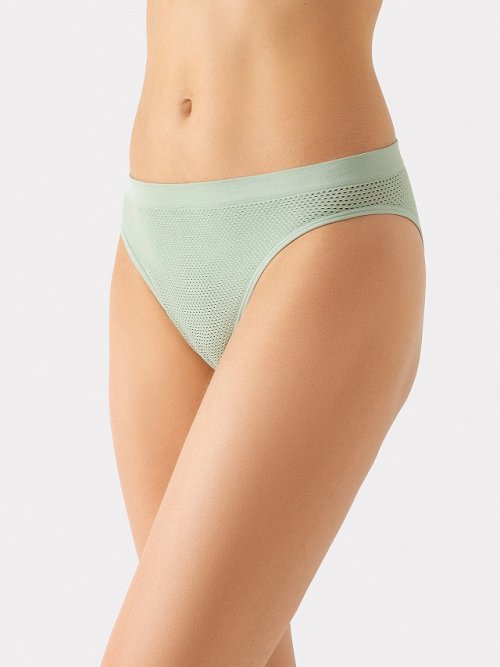 Трусы женские бразилиана в яблочно-мятном цвете, фото 3 из 8