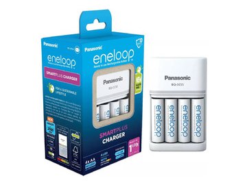 Аккумулятор с зарядным устройством Panasonic Eneloop BQ-CC55/4xBK-3MCDE Smart&Quick (K-KJ55MCD40E)