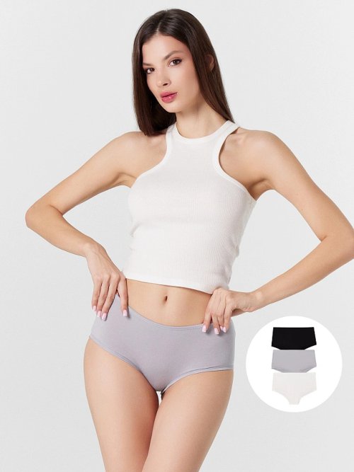 Трусы шорты женские в наборе, 3 шт, фото 1 из 10