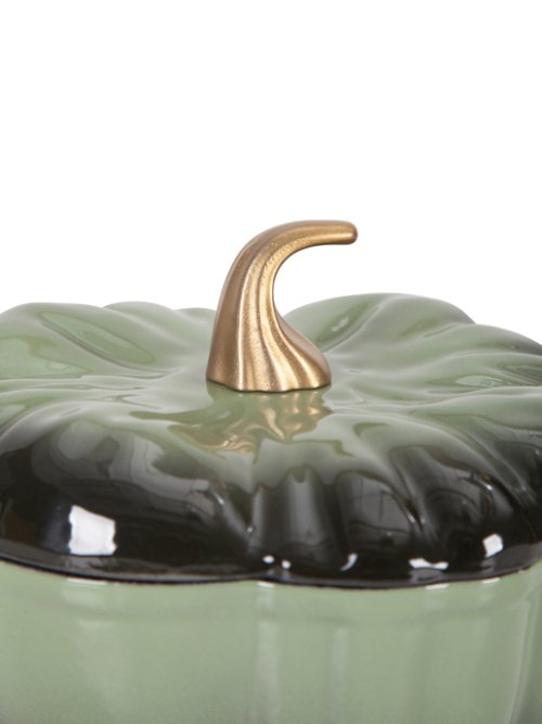Кокот чугунный эмалированный Pumpkin 1,9 л (зеленый), фото 12 из 36