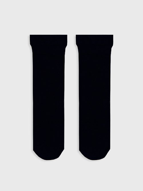 Носки женские капроновые черные с рисунком в виде ромбов, фото 3 из 12