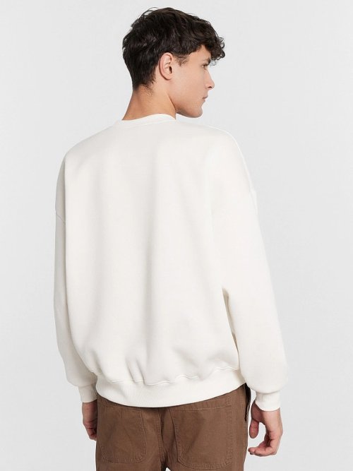 Свитшот мужской кремовый с надписью "Beyond limits", фото 4 из 5