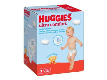 Детские трусики-подгузники Huggies ULTRA COMFORT BOY Box 5 (12-17кг), 84шт