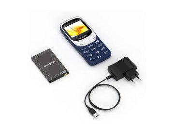 Мобильный телефон Maxvi K200 + ЗУ WC-112 (синий)