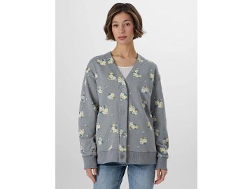 Кардиган серый с цветочным принтом Марк Формель