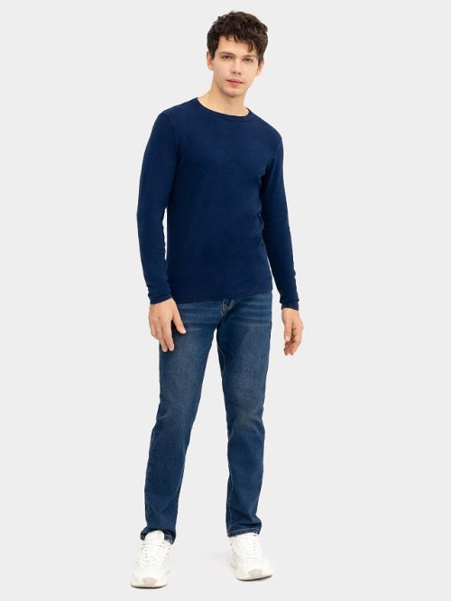 Джемпер мужской в темно-синем цвете, фото 2 из 5