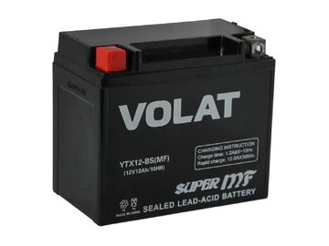 Мотоаккумулятор VOLAT YTX12-BS 12Ah (MF) L+