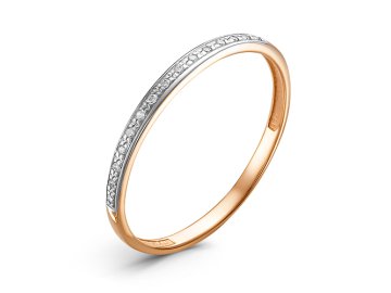 Кольцо дорожка RoseGrace, красное золото 375 проба, вставка бриллиант