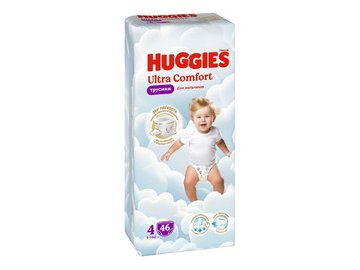 Детские одноразовые трусики-подгузники Huggies ULTRA COMFORT BOY Mega 4 (9-14кг), 46 шт