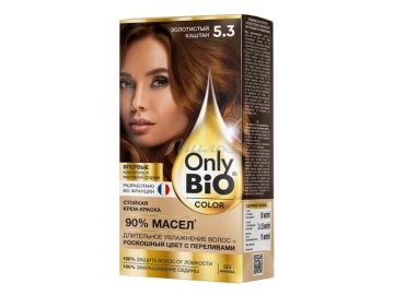 Крем-краска для волос ONLY Bio Color стойкая, тон Золотистый каштан, 110 мл