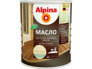 Масло Alpina для террас лестниц и мебели шелк-глянц 2,0л /1,70кг в Минске Ома