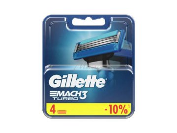 Кассета для бритвы GILLETTE Mach3 Turbo, 4 шт.