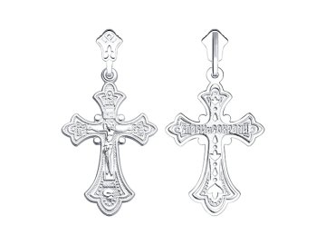 Подвеска крест православный SOKOLOV, серебро 925 проба