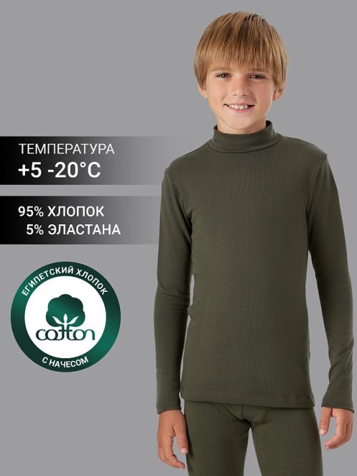 Джемпер для мальчиков в оливковом цвете, фото 1 из 10