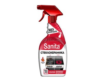 Cредство чистящее для кухни SANITA Антижир спрей для стеклокерамики, 500 мл Мила