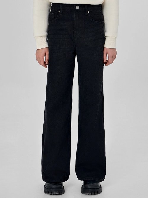 Джинсы для девочек черные, фото 2 из 7