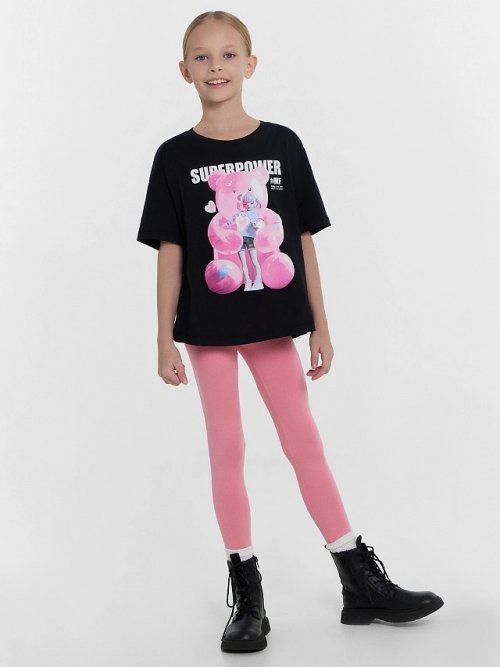 Легинсы для девочек розовые, фото 3 из 6