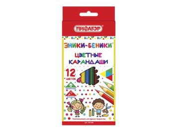 Набор цветных карандашей Пифагор Эники-Беники 181346 (12шт)