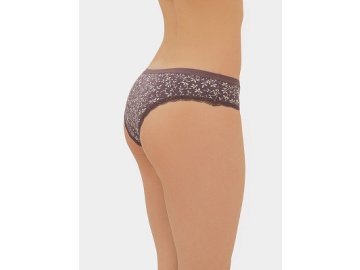 Трусы женские слипы фиолетовые с веточками