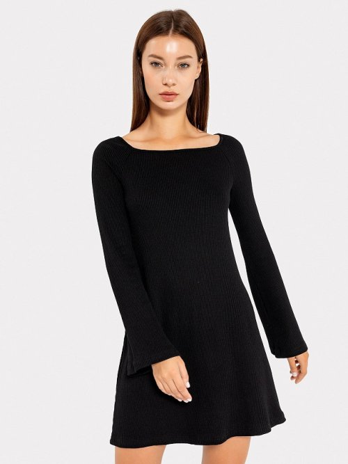 Платье женское в черном оттенке из вискозы, фото 6 из 32