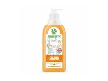 Мыло жидкое биоразлагаемое для мытья рук и тела SYNERGETIC Фруктовый микс, 0.5 л