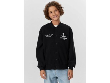 Бомбер для мальчиков черный с принтом "legacy unbroken" Марк Формель