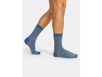 Носки мужские серые с жаккардовым рисунком в виде елочки