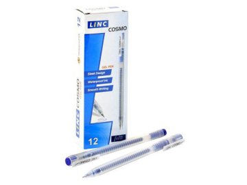 Ручка гелевая LINC COSMO со сменным стержнем, узел-игла 0,5 мм, линия письма 0,25 мм, синяя