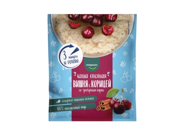 Каша Лидкон овсяная не треб варки Вишня с корицей 35 г