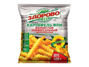 Картофель фри Живи здорово волнистый замороженный 450 г